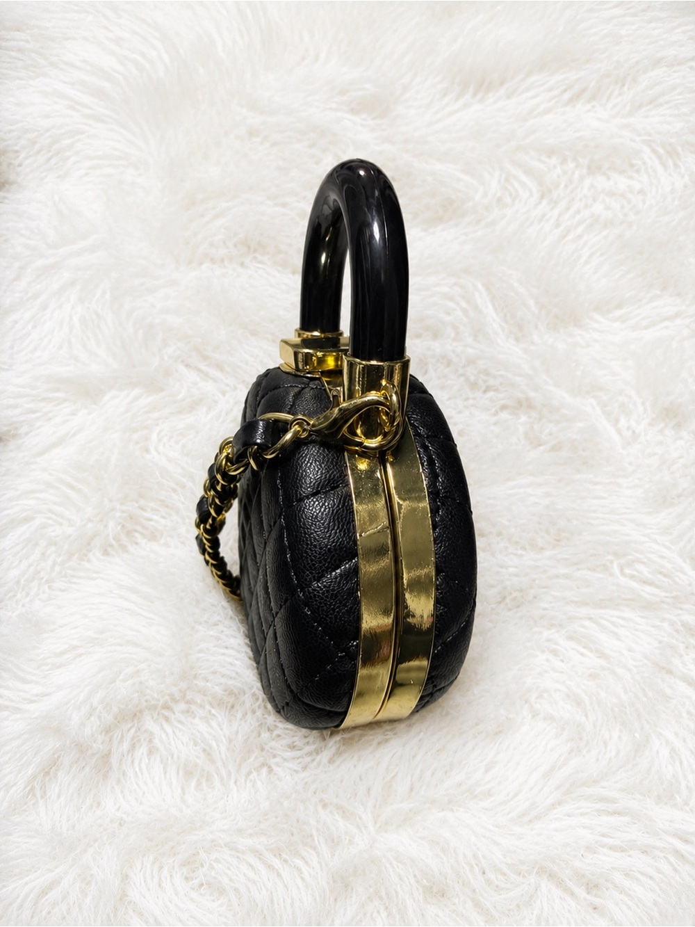 Paris Boutique Mini Vanity Minaudière Crossbody Bag - Picture 3 of 3